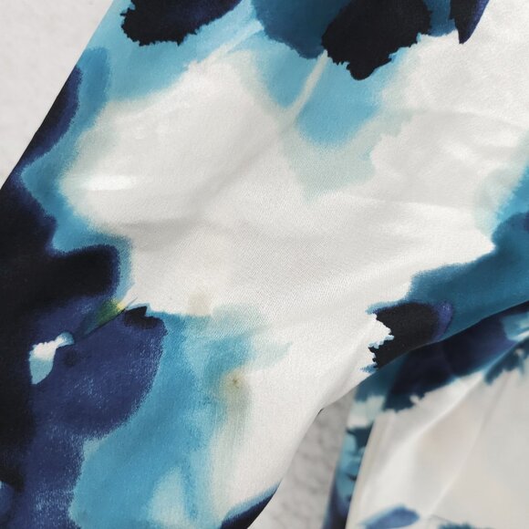 ST JOHN Boutiques Silk Stretch Blouse Drape Dolman Cold Shoulder SMALL - READ!! - Picture 16 of 16